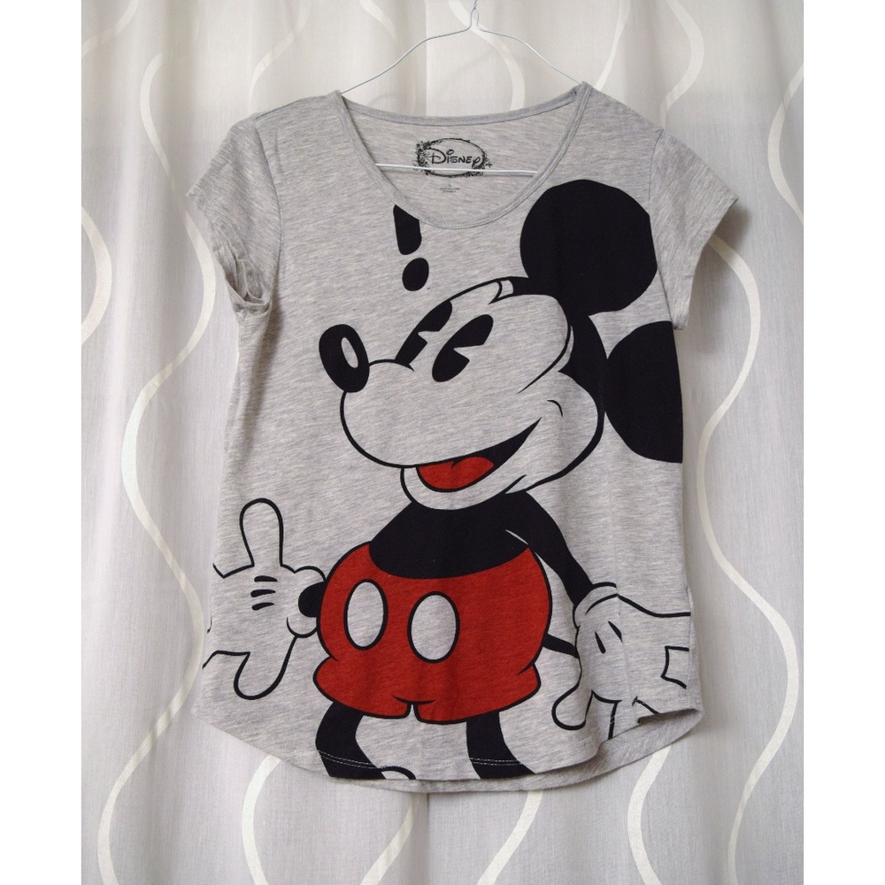 DISNEY Mickey Mouse Grey Printed Graphic T-shirt | Size L